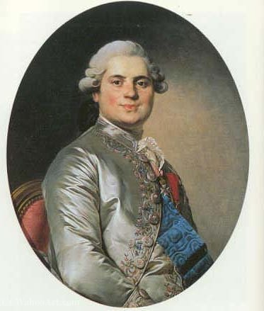 Order Oil Painting Replica Portrait of Comte de Provence, brother of the King by Joseph Siffred Duplessis (1725-1802, France) | ArtsDot.com