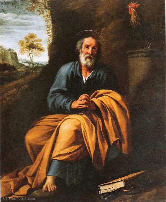 Order Oil Painting Replica The repentant Saint Peter by Juan Van Der Hamen (1596-1631, Spain) | ArtsDot.com