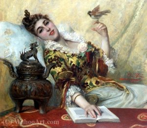 Buy Museum Art Reproductions La charmeuse (1890) by Leon Herbo (1850-1907, Belgium) | ArtsDot.com