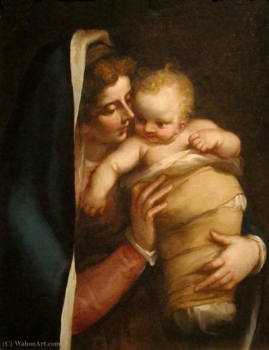 Buy Museum Art Reproductions Madonna and Child by Luca Cambiaso (1527-1585, Italy) | ArtsDot.com