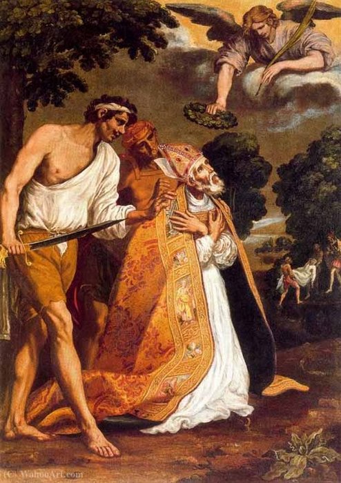 Order Paintings Reproductions Martyrdom of Saint Eugenius of Toledo by Luis Tristán De Escamilla (1586-1624) | ArtsDot.com