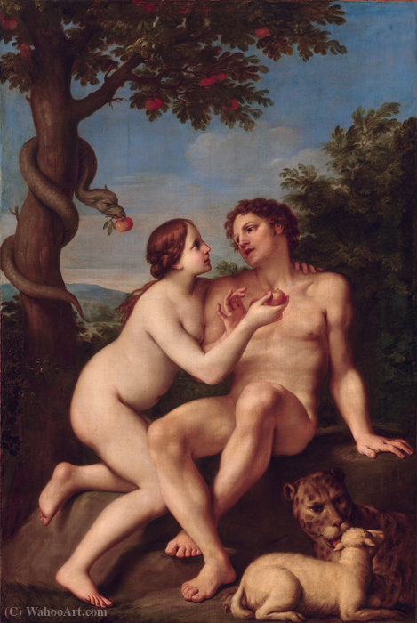 Order Oil Painting Replica Adam and Eve by Marcantonio Franceschini (1648-1729, Italy) | ArtsDot.com