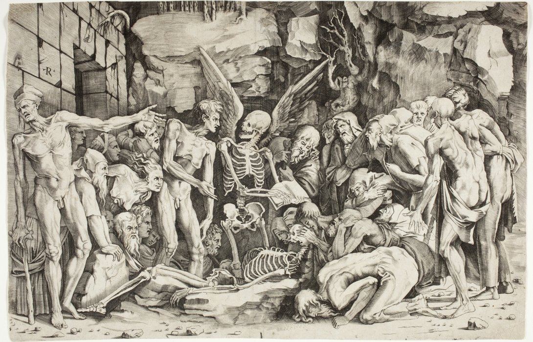 Order Artwork Replica The skeletons by Marco Dente Da Ravenna (1486-1527, Italy) | ArtsDot.com