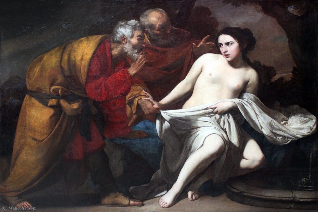 Order Oil Painting Replica Susanna and the Elders by Massimo Stanzione (1585-1656, Italy) | ArtsDot.com