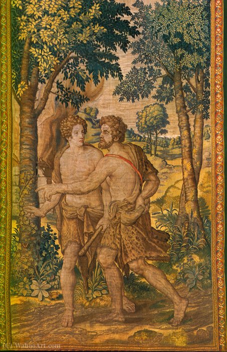 Buy Museum Art Reproductions Cain and Abel by Michiel Van Coxcie (1499-1592, Belgium) | ArtsDot.com