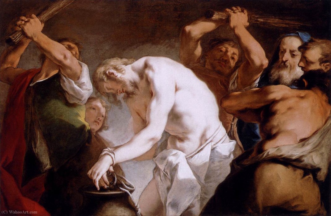 Order Art Reproductions Flagellation of Christ by Nicola Grassi (1682-1748, Italy) | ArtsDot.com