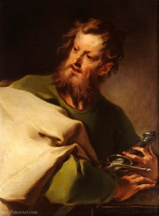 Order Oil Painting Replica St. Paul the Apostle by Nicola Grassi (1682-1748, Italy) | ArtsDot.com