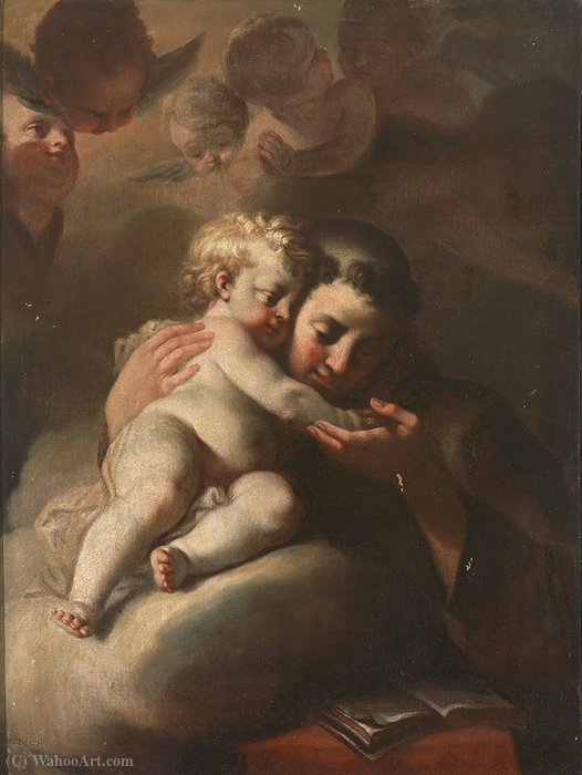 Buy Museum Art Reproductions St. Anthony with the Christ Child by Paul Troger (1698-1762, Austria) | ArtsDot.com
