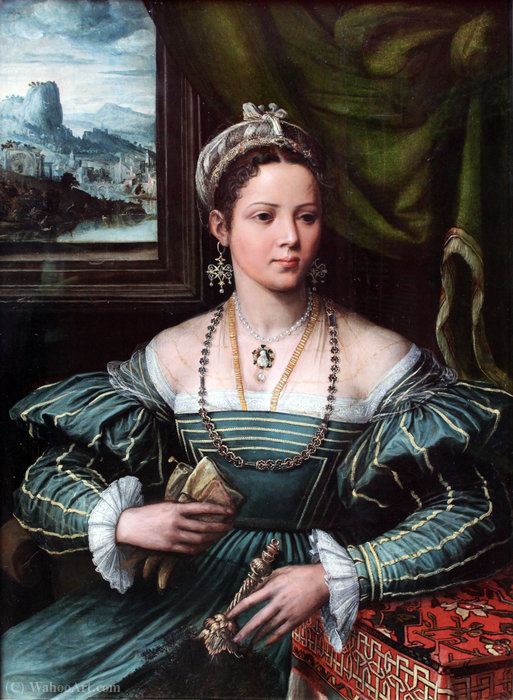 Order Art Reproductions Portrait of a Lady by Pedro De Campaña (1503-1586, Belgium) | ArtsDot.com