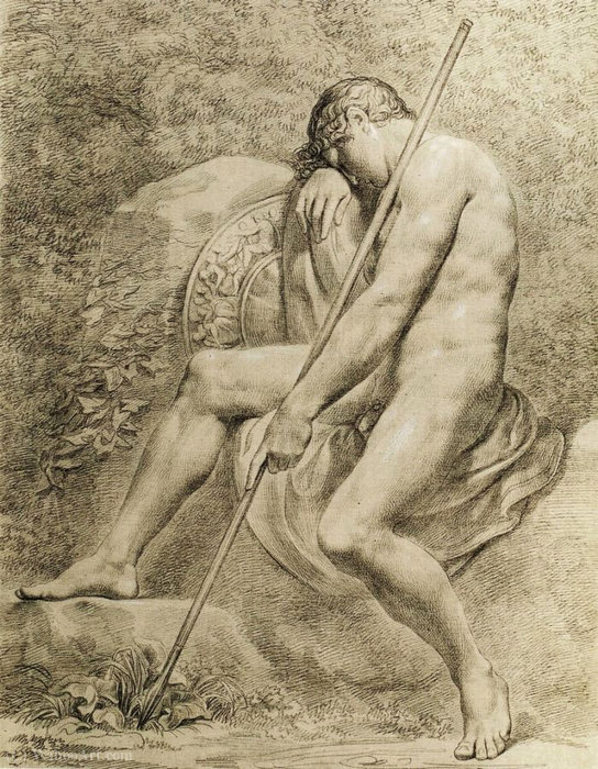 Buy Museum Art Reproductions The sleeping Endymion by Pelagio Palagi (1775-1860, Italy) | ArtsDot.com