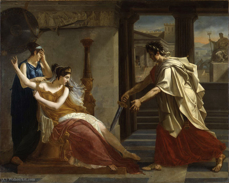Order Paintings Reproductions Hermione and Oreste by Pierre Narcisse Guérin (1774-1833, France) | ArtsDot.com