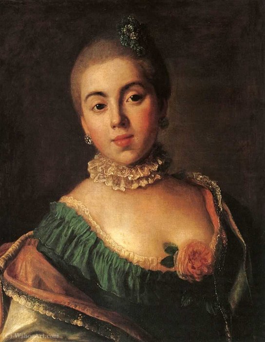 Order Art Reproductions Portrait of Anna Galitzine by Pietro Antonio Rotari (1707-1762, Italy) | ArtsDot.com