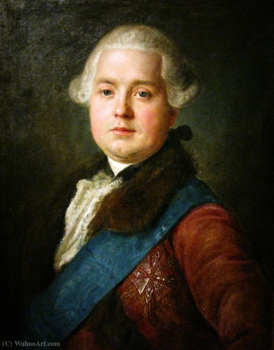 Order Oil Painting Replica Portrait of Franciszek Michał Rzewuski. by Pietro Antonio Rotari (1707-1762, Italy) | ArtsDot.com