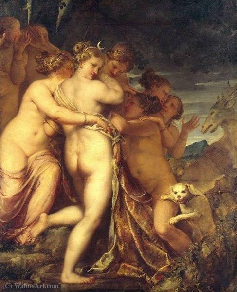 Buy Museum Art Reproductions Diana and Acteón by Pietro Liberi (1605-1687, Italy) | ArtsDot.com