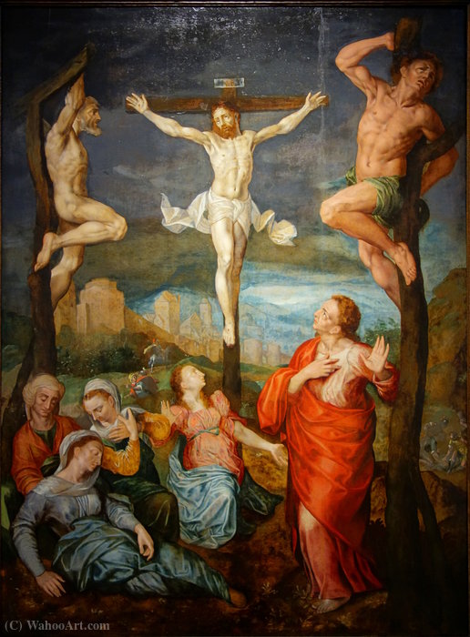Order Artwork Replica Crucifixion by Raphael Coxcie (1540-1616, Belgium) | ArtsDot.com