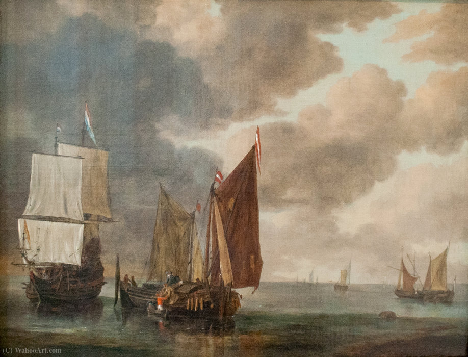 Order Paintings Reproductions Seascape by Reiner Nooms (1623-1667, Netherlands) | ArtsDot.com
