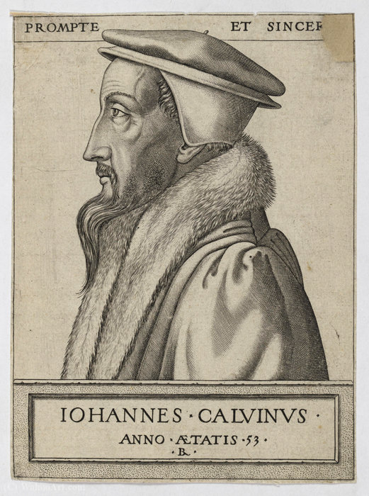 Buy Museum Art Reproductions Jean Calvin at fifty-three years old by René Boyvin (1525-1598, France) | ArtsDot.com