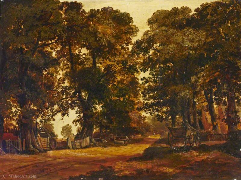 Order Art Reproductions Rural Scene at Heston by Thomas Colman Dibdin (1810-1893, United Kingdom) | ArtsDot.com