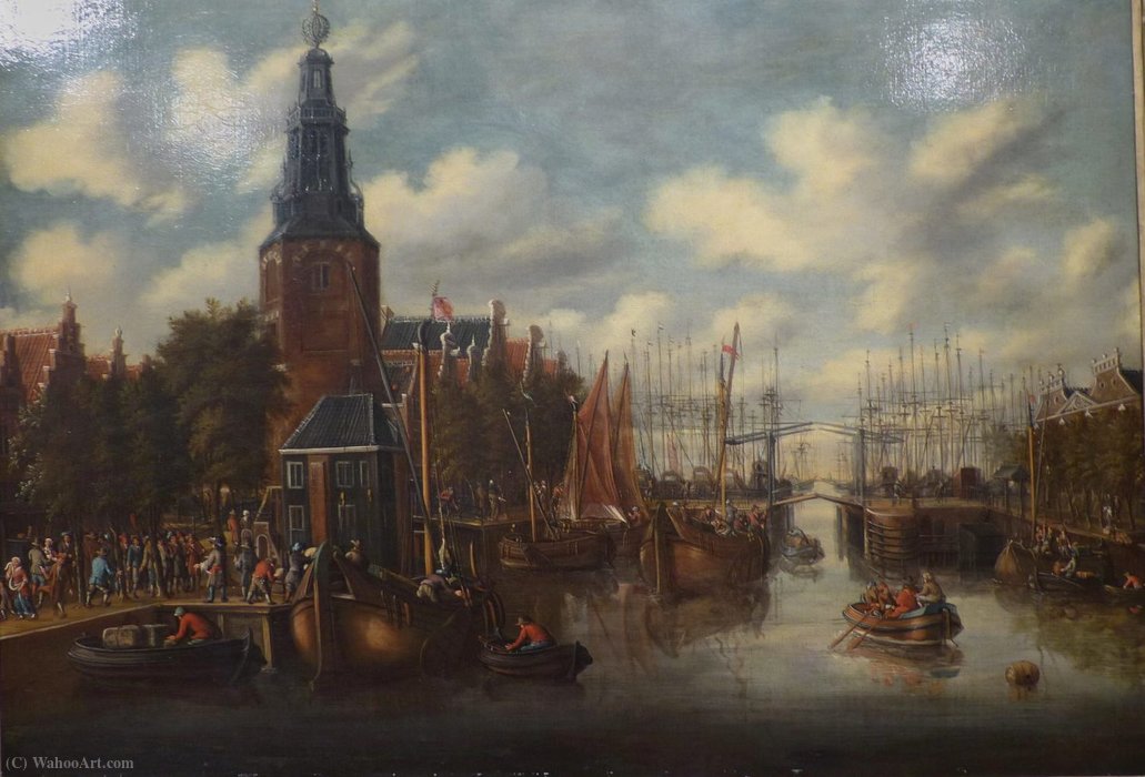 Order Artwork Replica Amsterdam canal by Thomas Heeremans (1641-1694, Netherlands) | ArtsDot.com