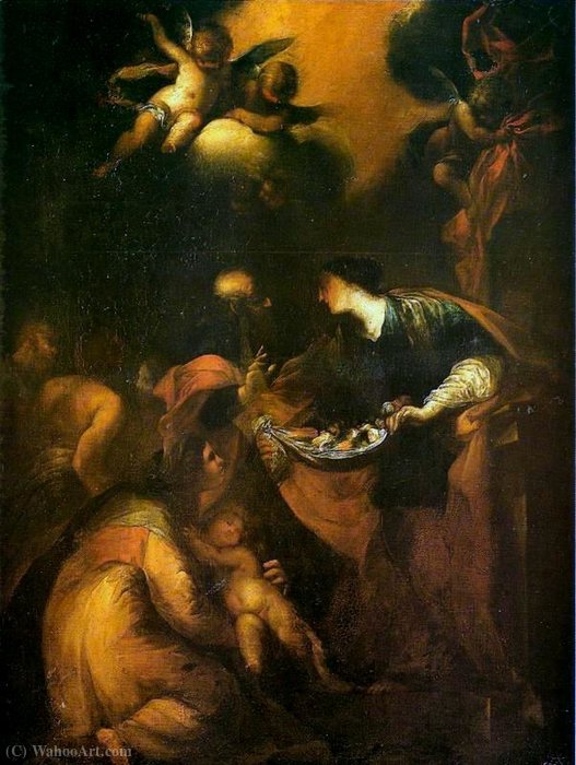 Order Paintings Reproductions Miracle of Saint Zita by Valerio Castello (1624-1659, Italy) | ArtsDot.com