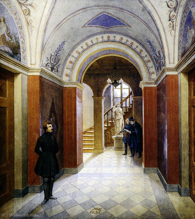 Order Oil Painting Replica Flur im Wohnhaus by Wilhelm Von Schadow (1789-1862, Germany) | ArtsDot.com
