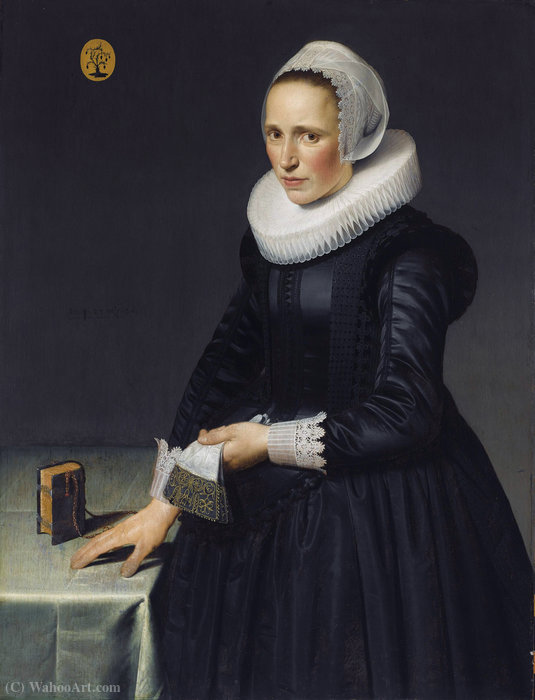 Order Paintings Reproductions Maria jorisdr. pijnaecker by Willem Van Der Vliet (1584-1642, Netherlands) | ArtsDot.com