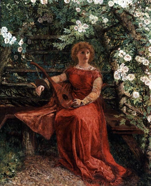 Order Art Reproductions Fair Rosamund in her Bower by William Bell Scott (1811-1890, United Kingdom) | ArtsDot.com