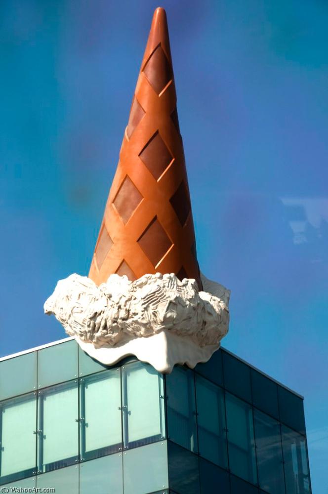 Dropped Cone (collaboration with van Bruggen) (2) by Claes Oldenburg (1929-2022, Sweden) Claes Oldenburg | ArtsDot.com