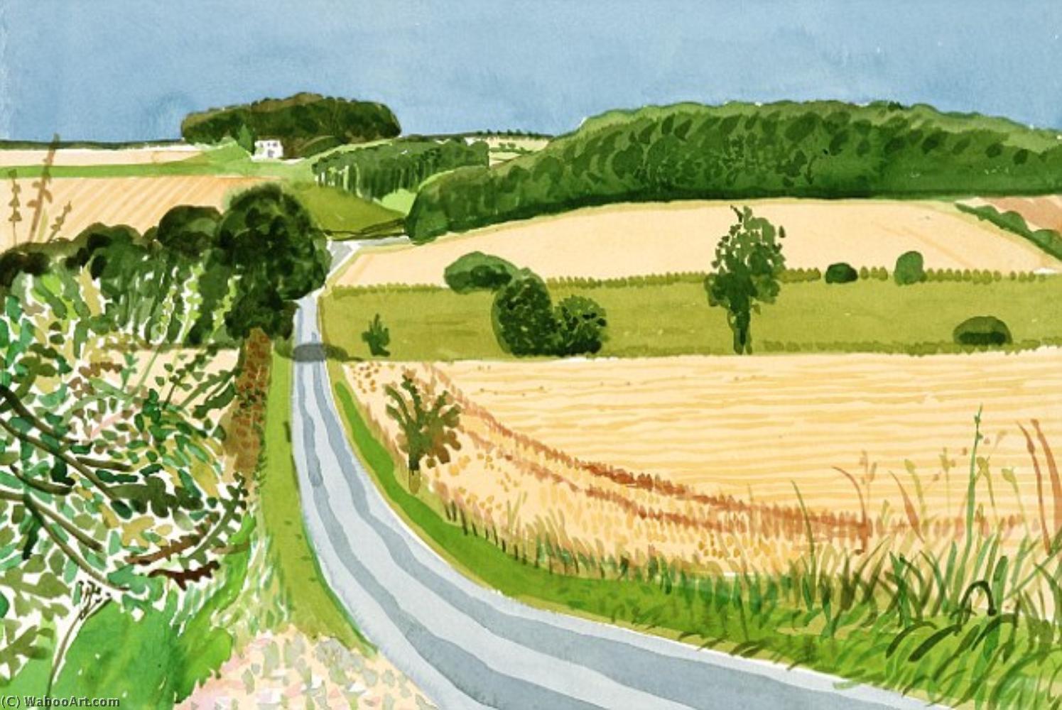 Roads and Cornfields, East Yorkshire by David Hockney David Hockney | ArtsDot.com