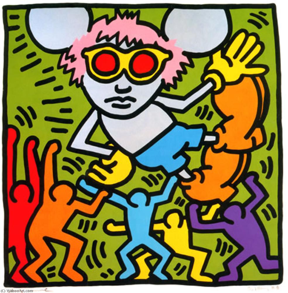 Order Oil Painting Replica Andy mouse (2) by Keith Haring (Inspired By) (1958-1990, United States) | ArtsDot.com
