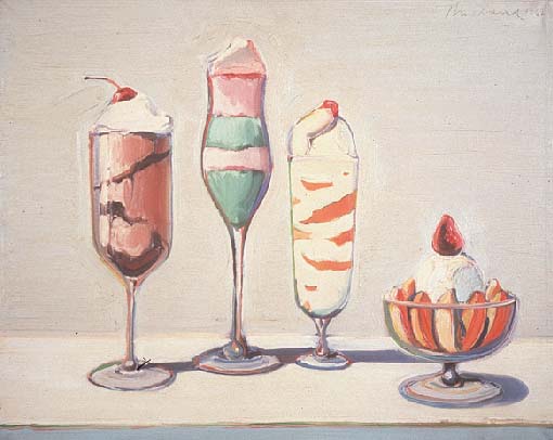 Ice cream by Wayne Thiebaud (1920-2021, United States) Wayne Thiebaud | ArtsDot.com