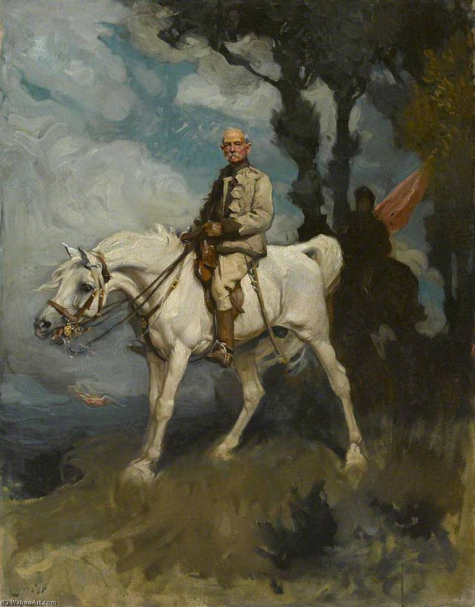 Order Artwork Replica General Sir Frederick Sleigh Roberts on His Horse `Vonovel`, 1894 by Charles Wellington Furse (1868-1904) | ArtsDot.com