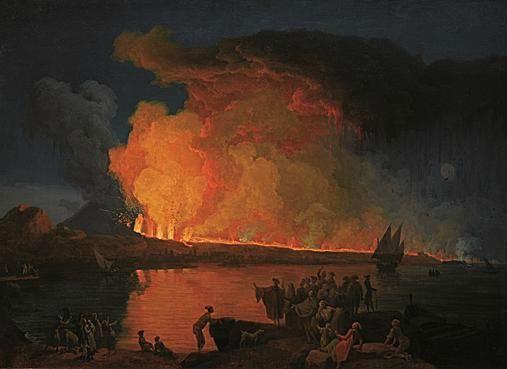 Order Oil Painting Replica Eruption of Vésuvius 15 July 1794 by Pierre Jacques Volaire (1729-1799, France) | ArtsDot.com