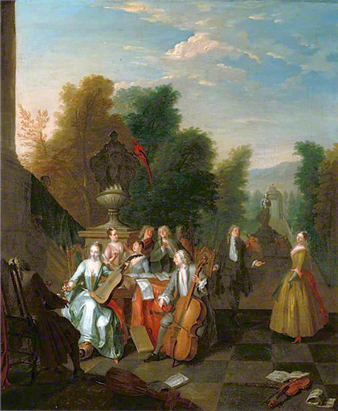 Order Oil Painting Replica The Music Party, 1725 by Joseph Van Aken (1699-1749) | ArtsDot.com