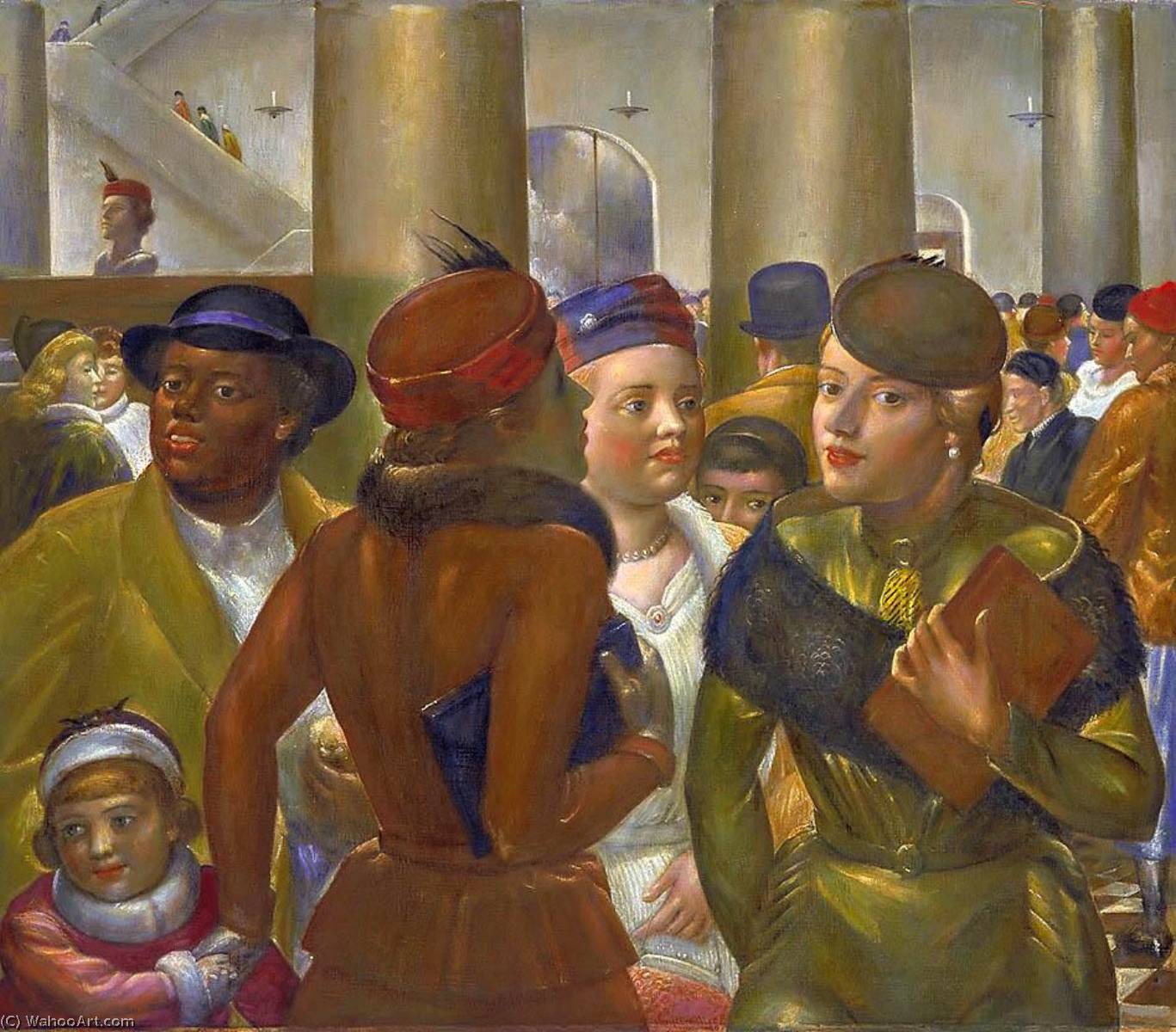 Order Paintings Reproductions Bargain Hunters, 1940 by Kenneth Hayes Miller (1876-1952) | ArtsDot.com