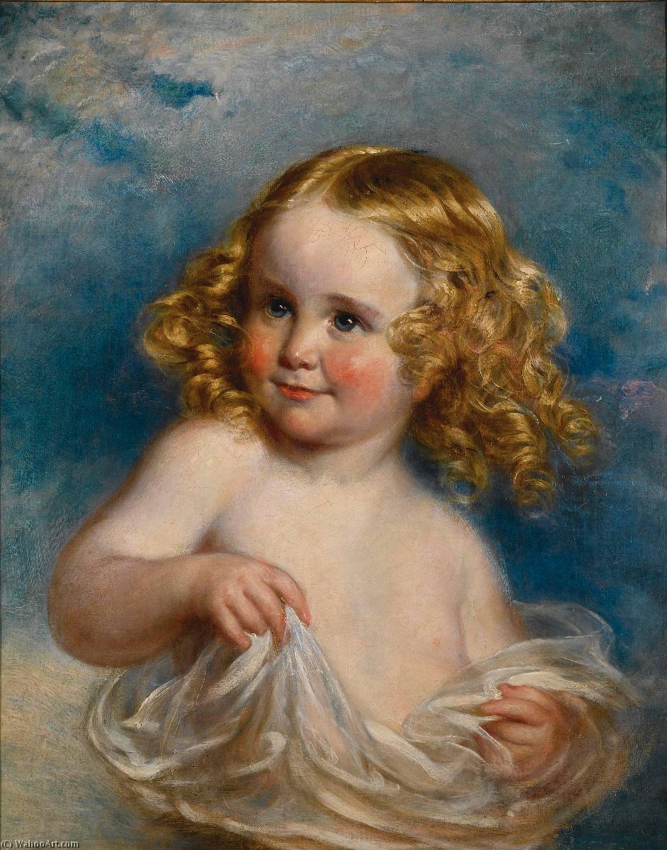 Order Paintings Reproductions Portrait of a Young Girl by Margaret Sarah Carpenter (1793-1872) | ArtsDot.com