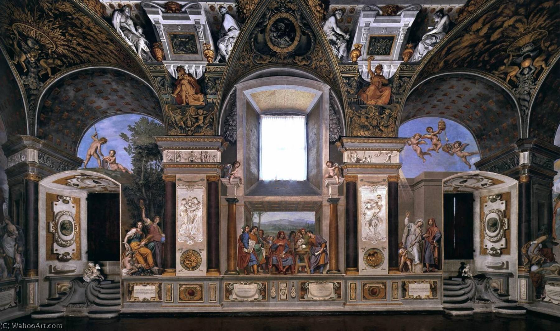 Order Artwork Replica View of the west wall, 1638 by Ottavio Vannini (1585-1644) | ArtsDot.com