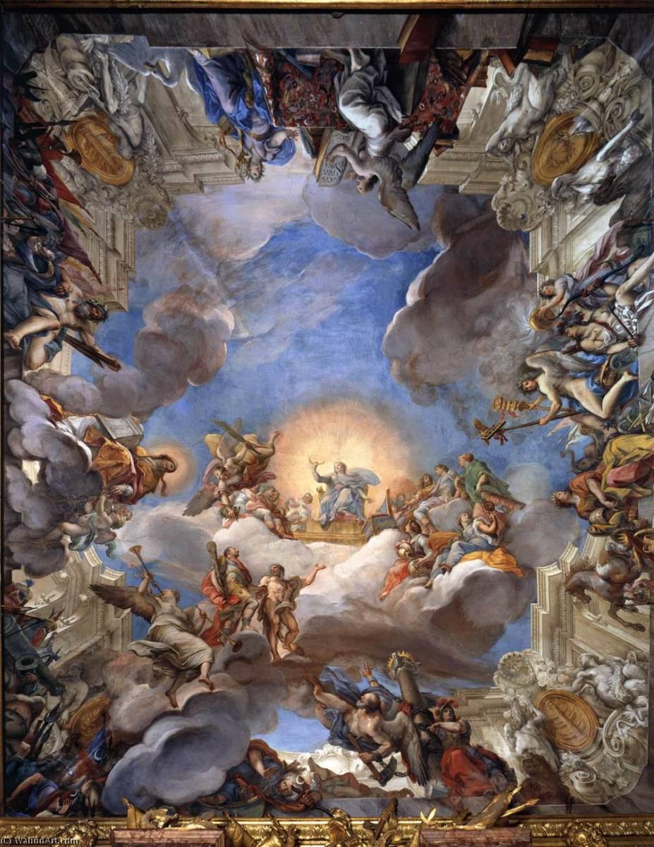 Order Paintings Reproductions Apotheosis of Marcantonio Colonna, 1700 by Giuseppe Bartolomeo Chiari (1654-1727) | ArtsDot.com