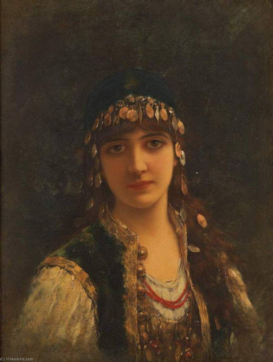 Order Oil Painting Replica Gypsy Girl, 1886 by Emile Eisman Semenowsky | ArtsDot.com