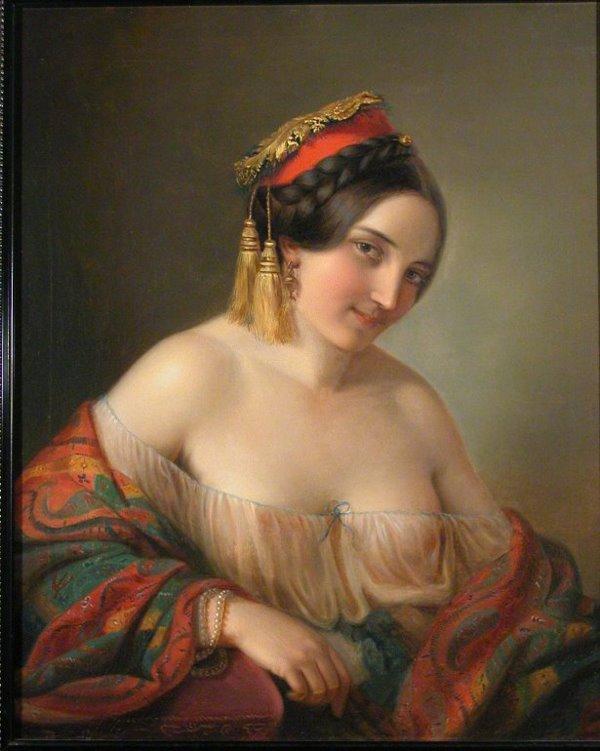 Order Paintings Reproductions A Gypsy Girl by Friedrich Ritter Von Amerling (1803-1887) | ArtsDot.com