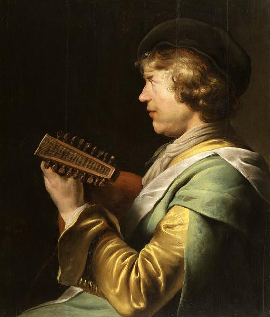 Order Paintings Reproductions The Lute Player, 1629 by Jan Andrea Lievens | ArtsDot.com