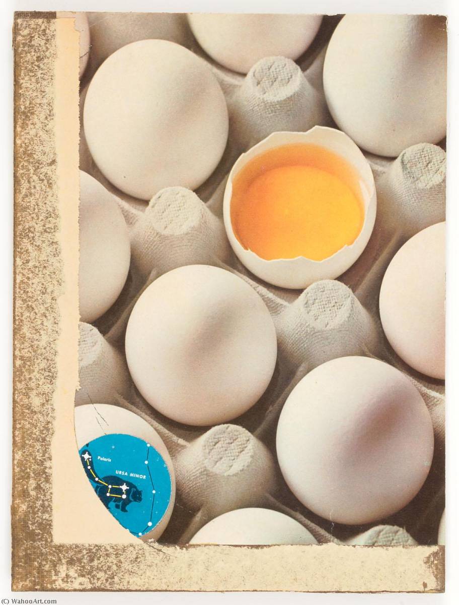 Order Oil Painting Replica Untitled (Eggs in Carton, Constellation Ursa Minor) by Joseph Cornell (Inspired By) (1903-1972, United States) | ArtsDot.com