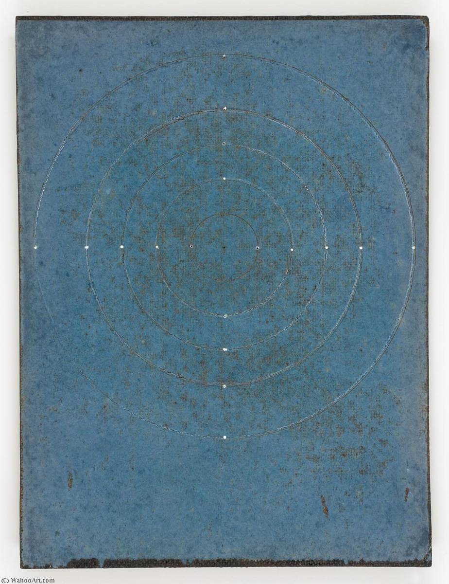 Order Paintings Reproductions Untitled (manila paper stained blue) by Joseph Cornell (Inspired By) (1903-1972, United States) | ArtsDot.com