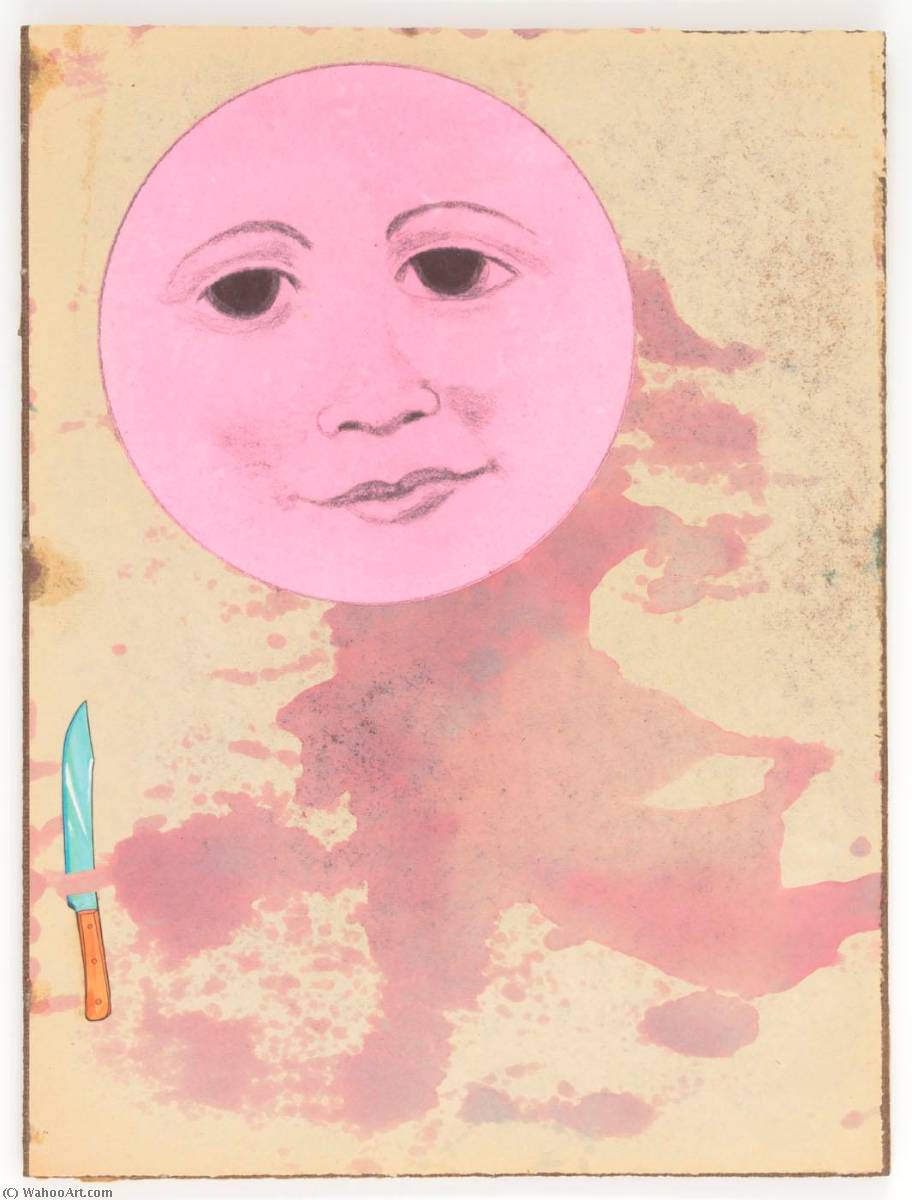 Order Art Reproductions Untitled (man in the moon face stained pink, mounted on masonite) by Joseph Cornell (Inspired By) (1903-1972, United States) | ArtsDot.com