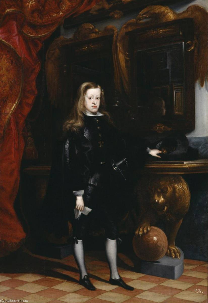 Buy Museum Art Reproductions King Carlos II, 1675 by Juan Carreño De Miranda (1614-1685, Spain) | ArtsDot.com