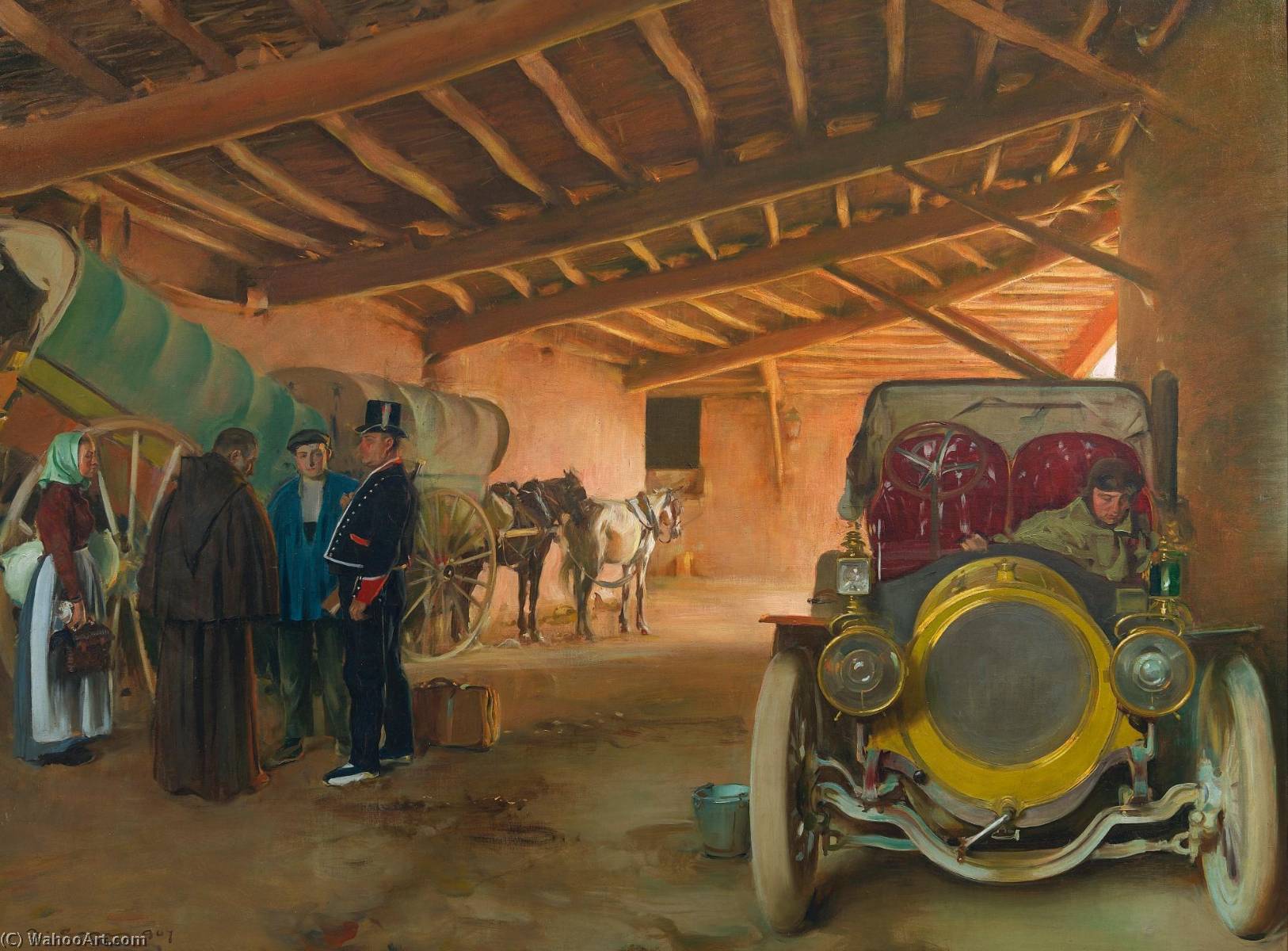 Order Oil Painting Replica La Cochera (The Coach House) by Ramon Casas Carbó | ArtsDot.com