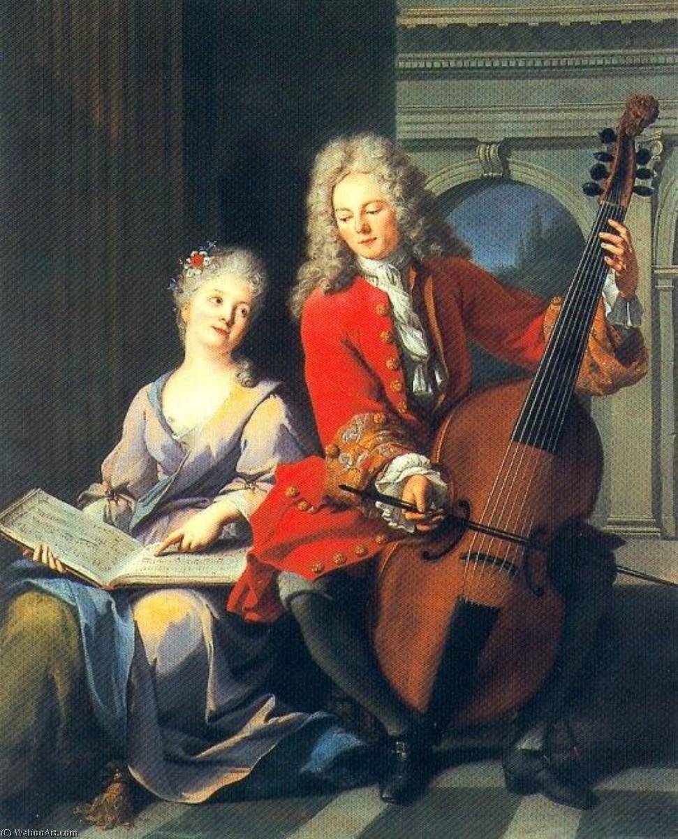 Buy Museum Art Reproductions The Music Lesson, 1710 by Marc Nattier (1685-1766, France) | ArtsDot.com