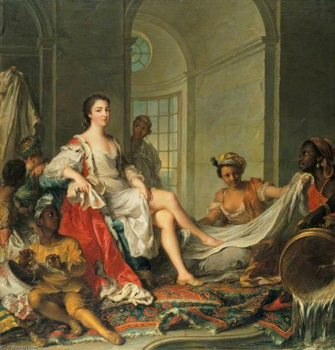 Order Oil Painting Replica Mademoiselle de Clermont `en sultane`, 1733 by Marc Nattier (1685-1766, France) | ArtsDot.com