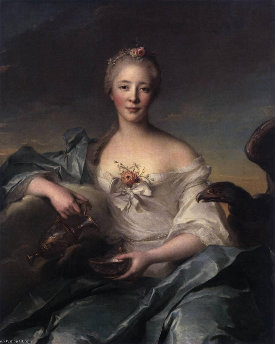 Buy Museum Art Reproductions Madame Le Fèvre de Caumartin as Hebe, 1753 by Marc Nattier (1685-1766, France) | ArtsDot.com