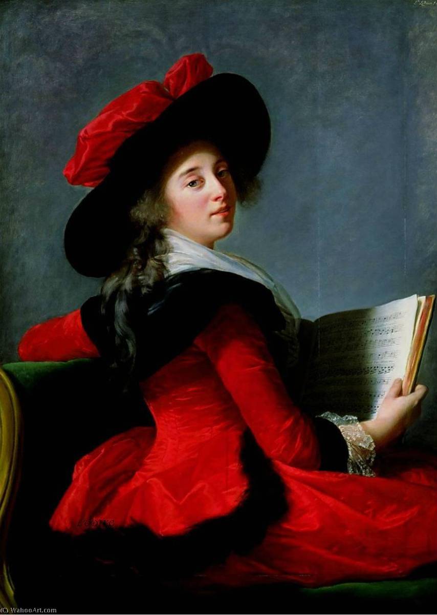 順序 油絵 ラ・バロンヌ・デ・クルーゾル, 1785 バイ Elisabeth-Louise Vigée-Lebrun | ArtsDot.com
